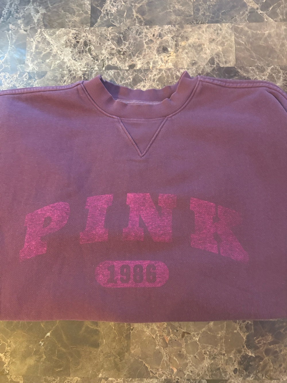 PINK Victoria's Secret Plum Crewneck Sweatshirt with Pink Logo